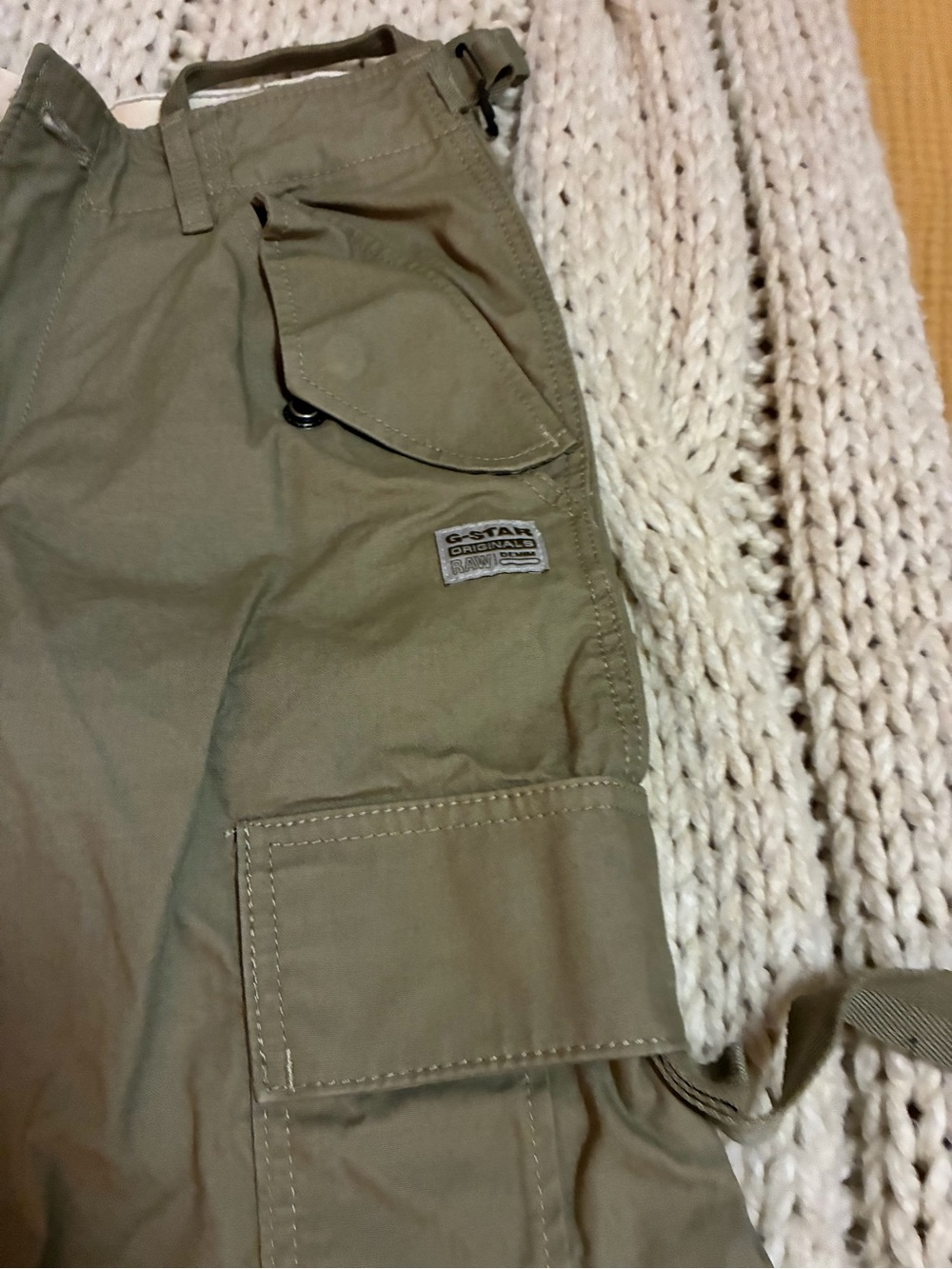 G-Star Olive Green Cropped Cargo Pants